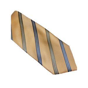 Henry Jacobsen Gold Striped Mens Tie